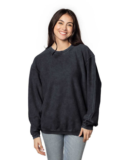 chicka-d Ladies' Corded Crew Sweatshirt