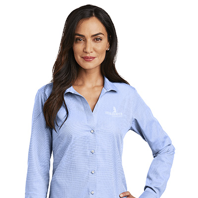 Red House Ladies' Nailhead Long Sleeve Non-Iron Shirt 