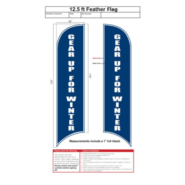 Gear Up For Winter Feather Flag