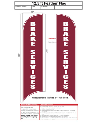 Brake Service Feather Flag