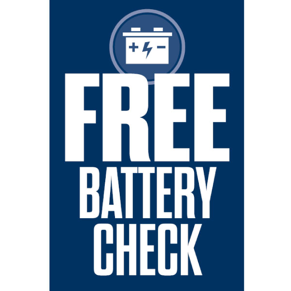 Free Battery Checks A-Frame Sign (Blue) (EACH/1)
