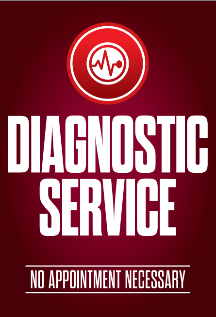 Diagnostic Service A-Frame Sign
