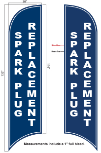 Spark Plug Feather Flag