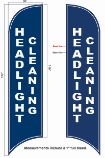 Headlight Cleaning Feather Flag