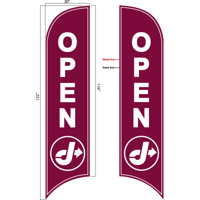 Jiffy Lube Open Feather Flag