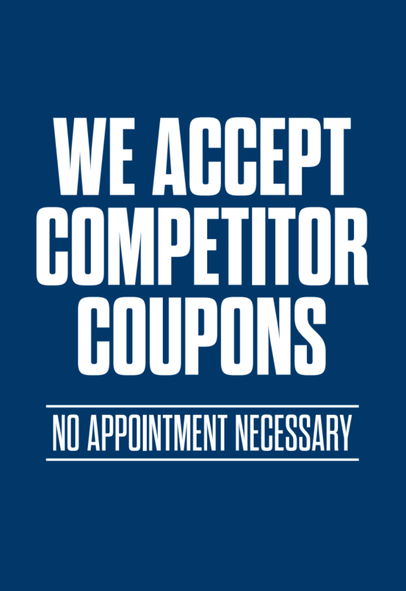 Accept Competitor Coupon A-Frame
