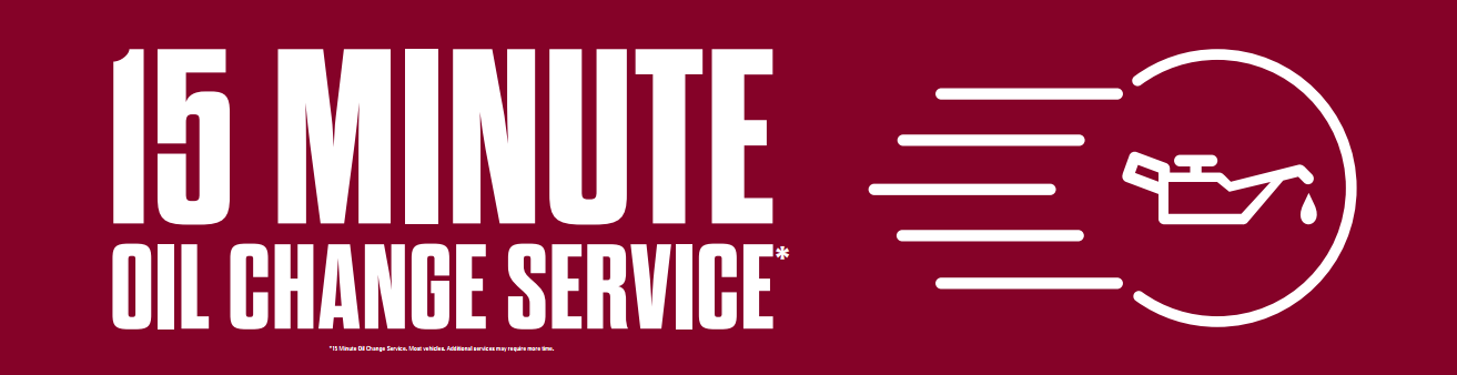 15 Minute Oil Change Banner w/ 2ft Bungee