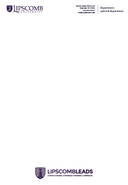 Sample Monarch Letterhead