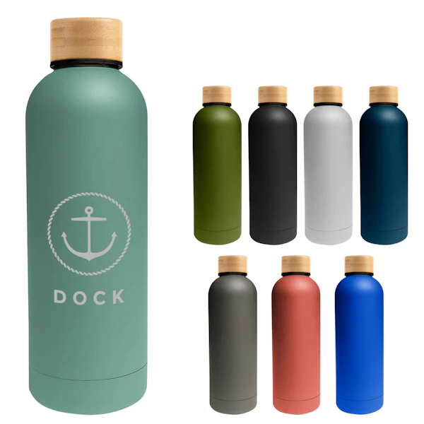 Stainless Bottle with Bamboo Lid