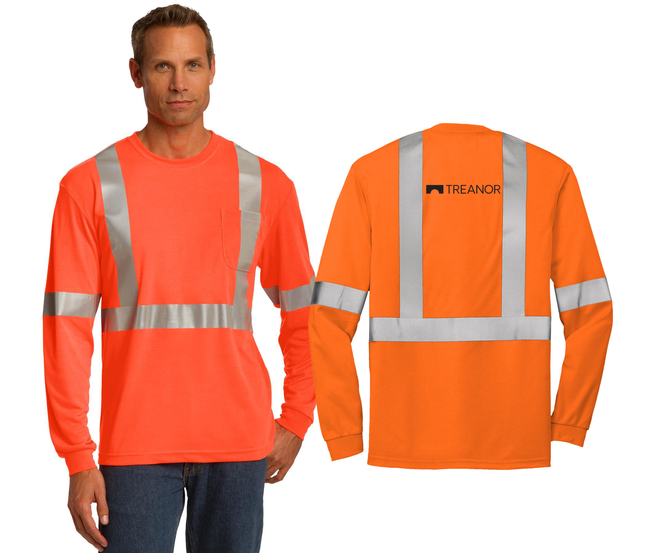 CornerStone ANSI 107 Class 2 Long Sleeve Safety T-Shirt CS401LS