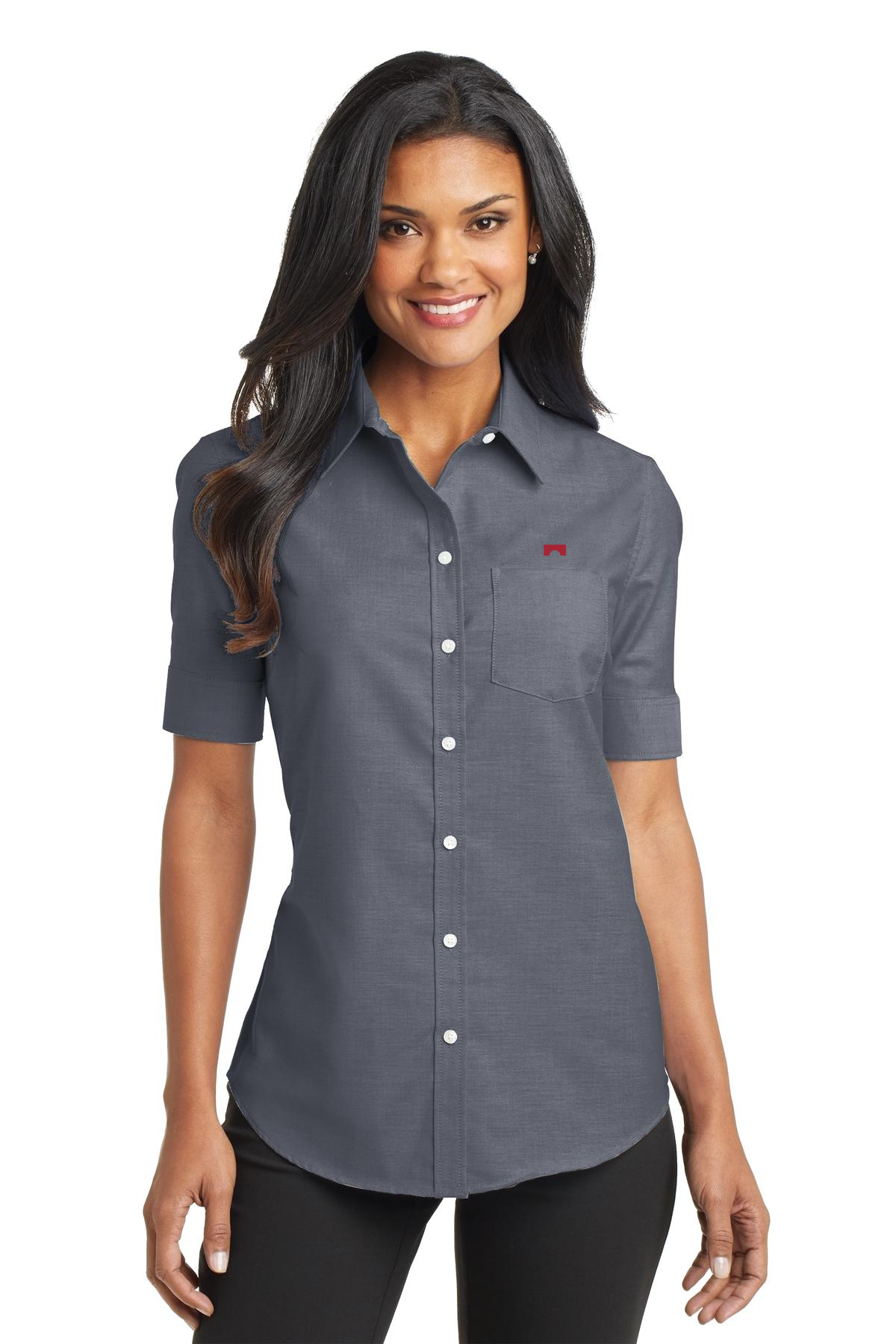 Port Authority Ladies Short Sleeve SuperPro Oxford Shirt L659