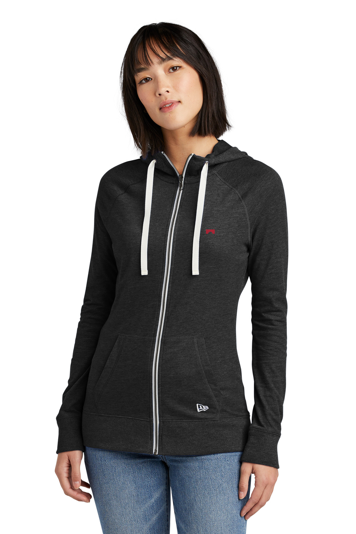 New Era Ladies Sueded Cotton Blend Full-Zip Hoodie LNEA122