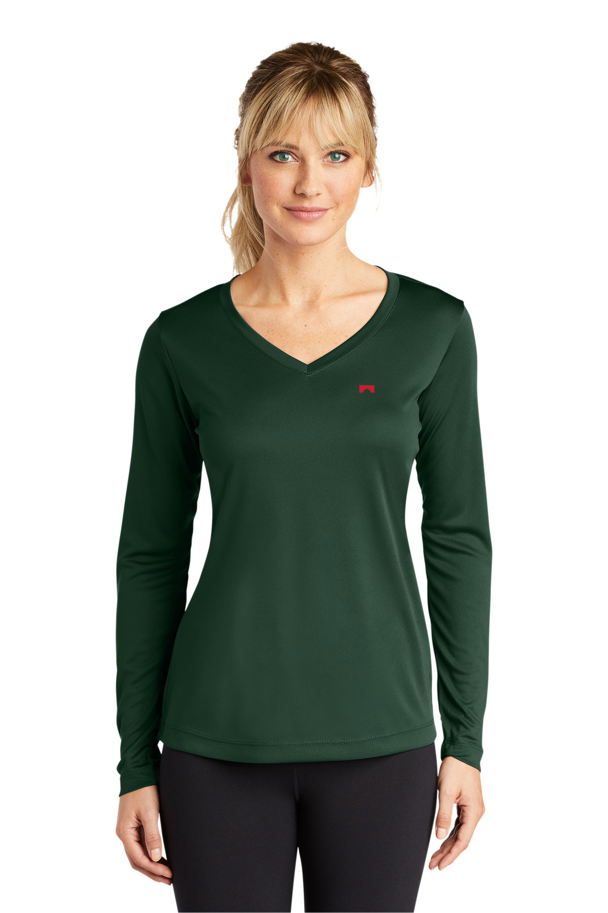 Sport-Tek Ladies Long Sleeve PosiCharge Competitor V-Neck Tee LST353LS