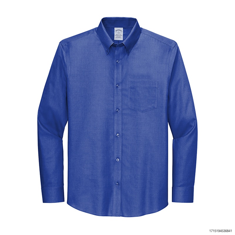 Brooks Brothers® Wrinkle-Free Stretch Nailhead Shirt - Cobalt Blue