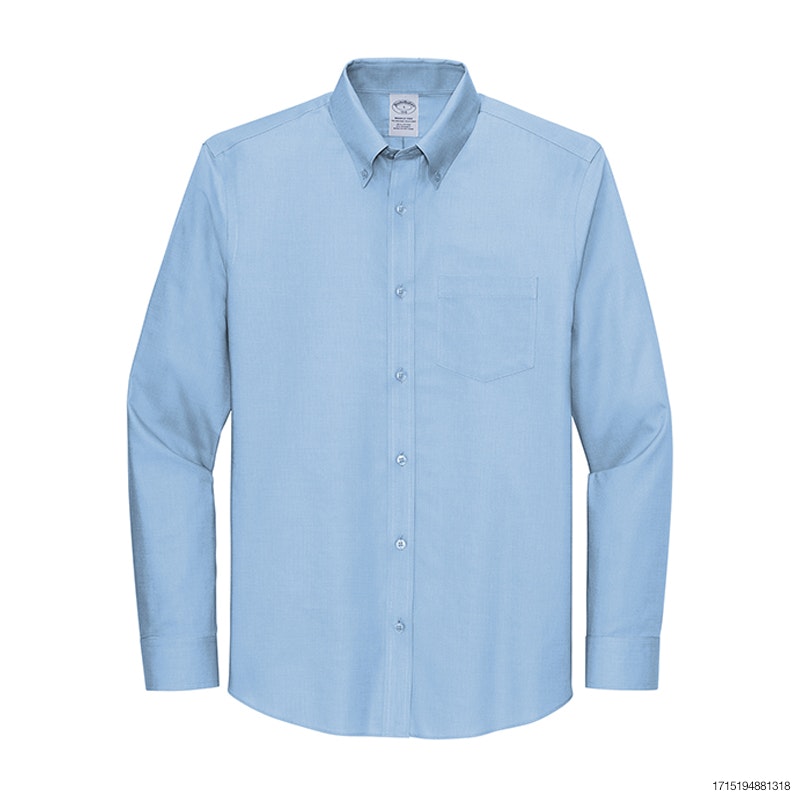 Brooks Brothers® Wrinkle-Free Stretch Nailhead Shirt - Newport Blue