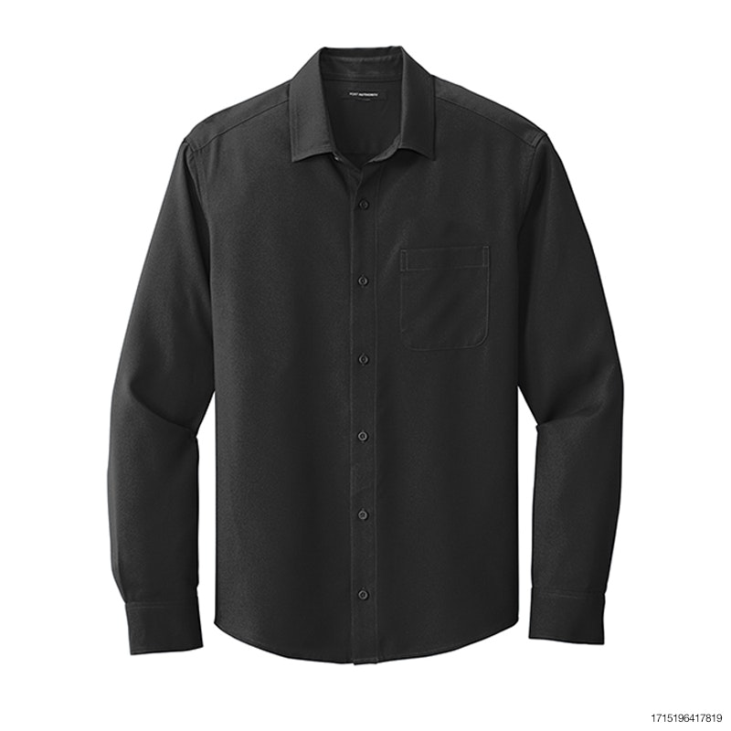 Port Authority Long Sleeve Performance Staff Shirt - Black