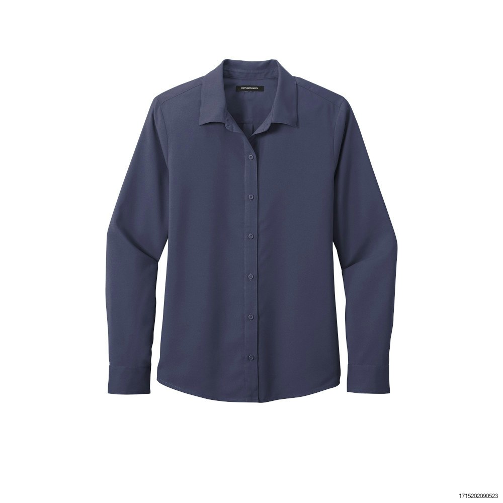 Port Authority Ladies Long Sleeve Performance Staff Shirt - True Navy