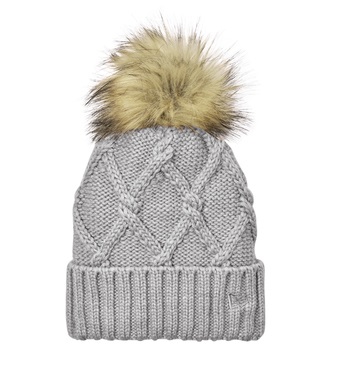 New Era Faux Fur Pom Beanie - Gray