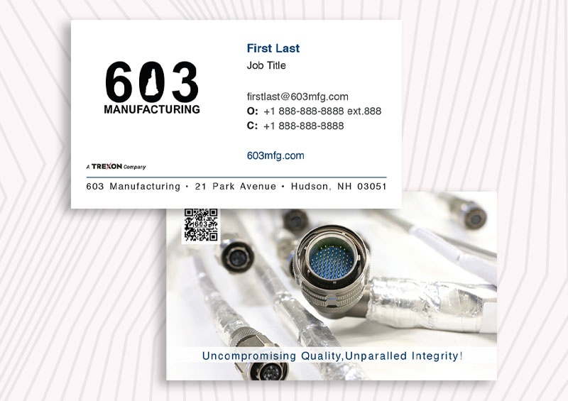 603 Manufacturing Business Card 