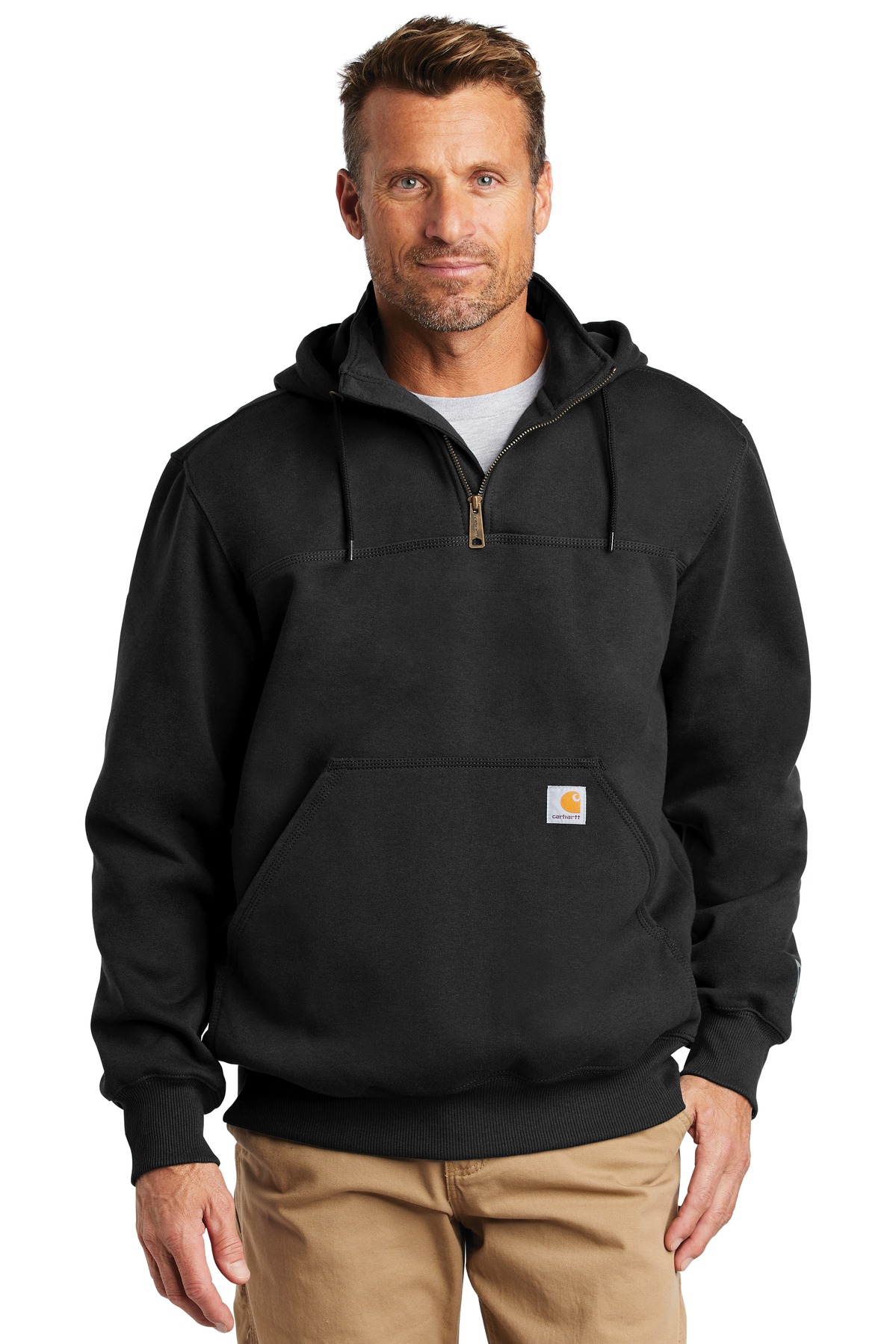 Carhartt Rain Defender Paxton Heavyweight Hooded Zip Mock Sweatshirt CT100617