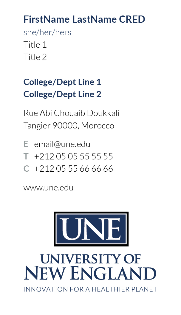 Tangier Business Card (Bx of 250)