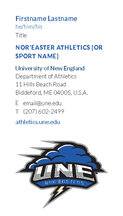 Athletics Business Card (Bx of 250)