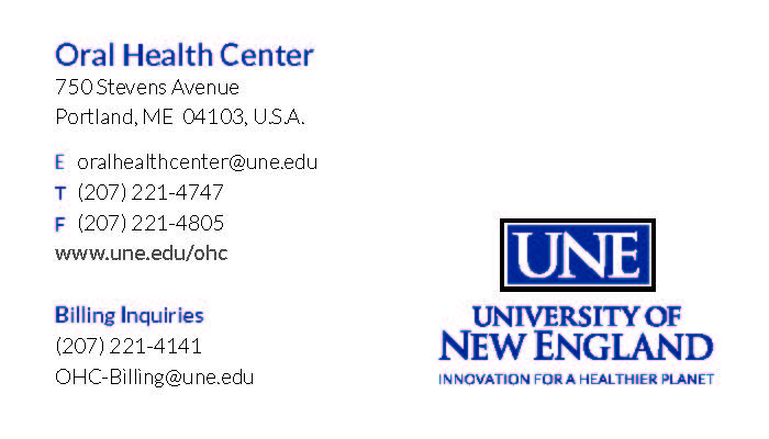 OHC APPT CARD NEW PATIENT