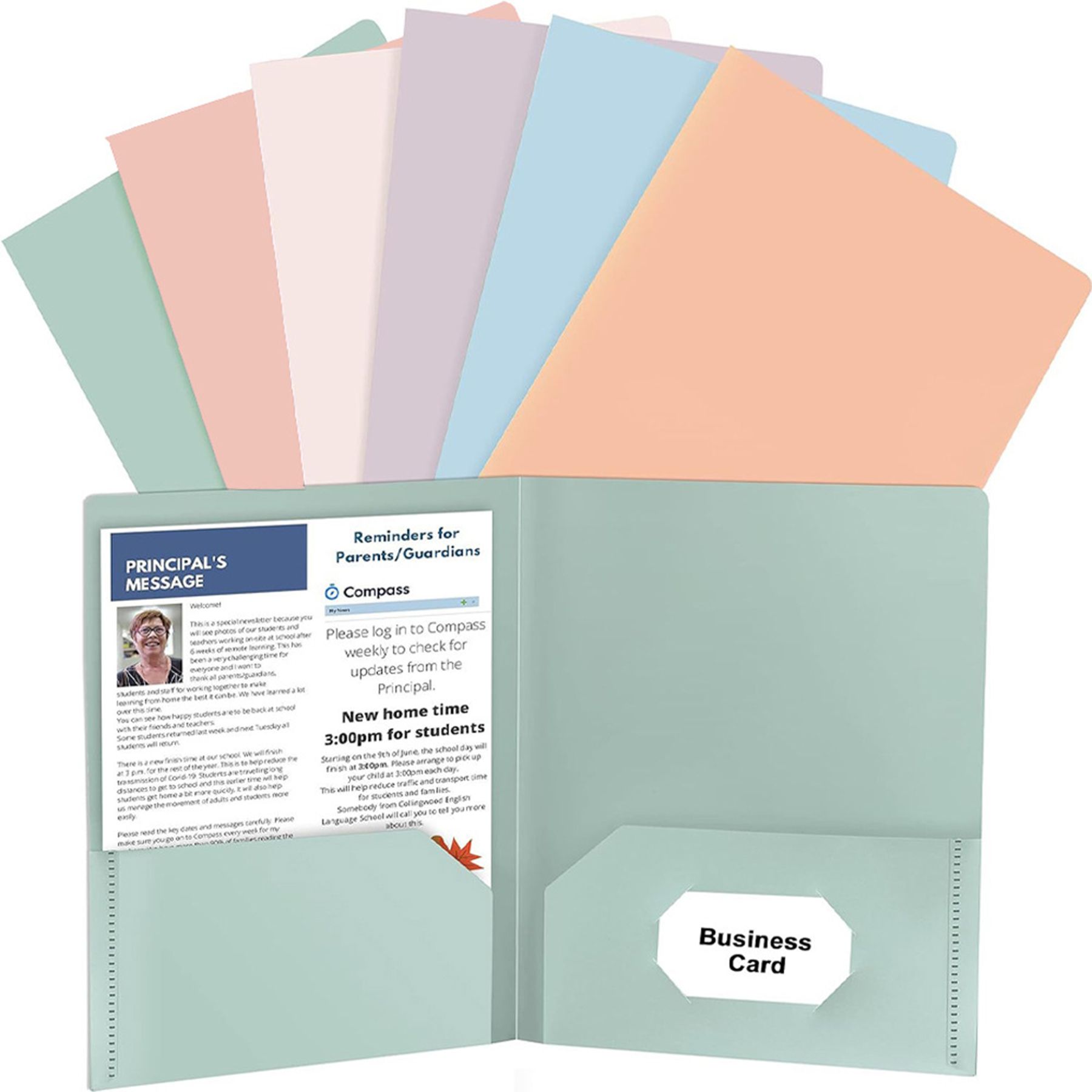Clear Report Covers with 2 Pockets
