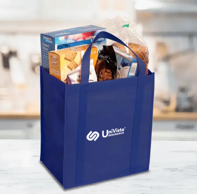 Non-Woven Grocery Tote Bag (13" H x 12" W x 8" D)