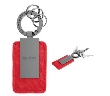 Leatherette Carabiner Clip Key Tag