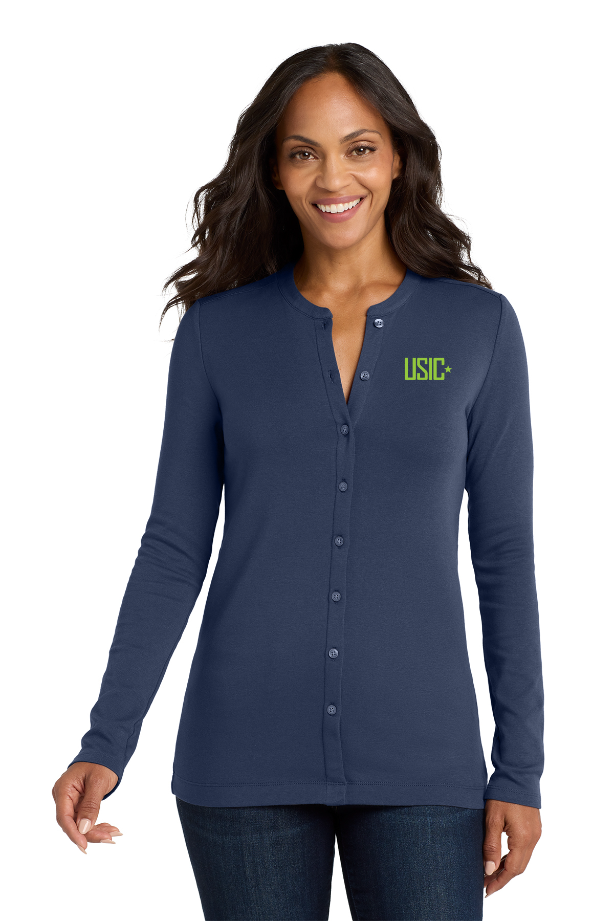 Port Authority® Women's Concept Stretch Button-Front Cardigan Available in Multiple Colors