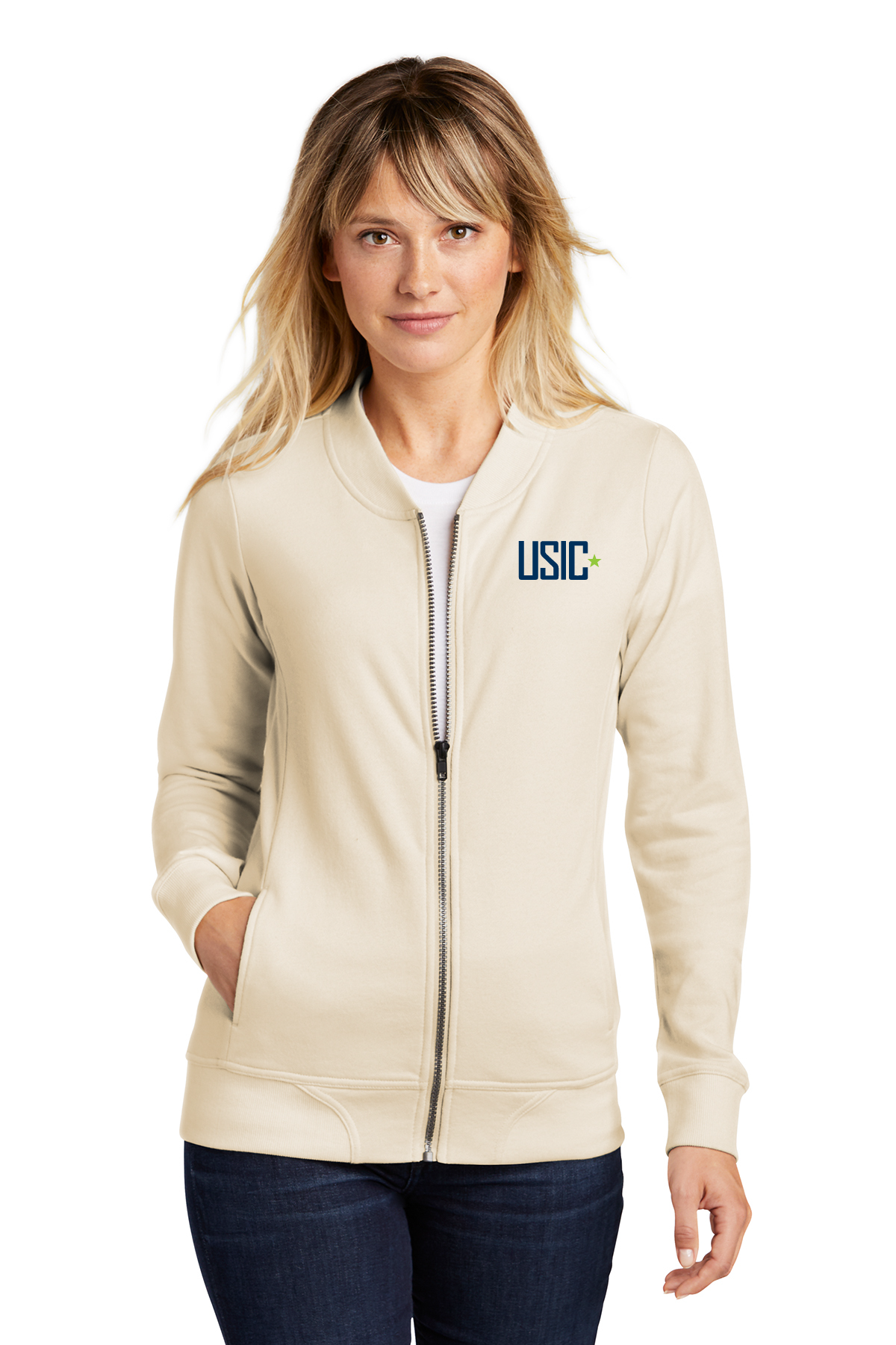Sport-Tek® Women's Lightweight French Terry Bomber Available in Multiple Colors