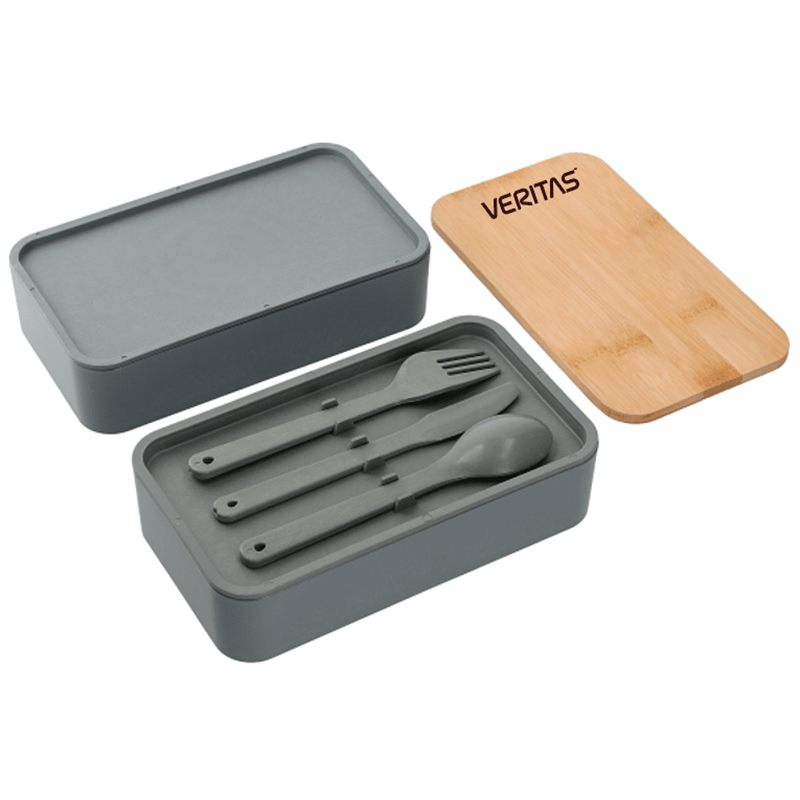 Stackable Bamboo Fiber Bento Box-Gray (Factory Direct)