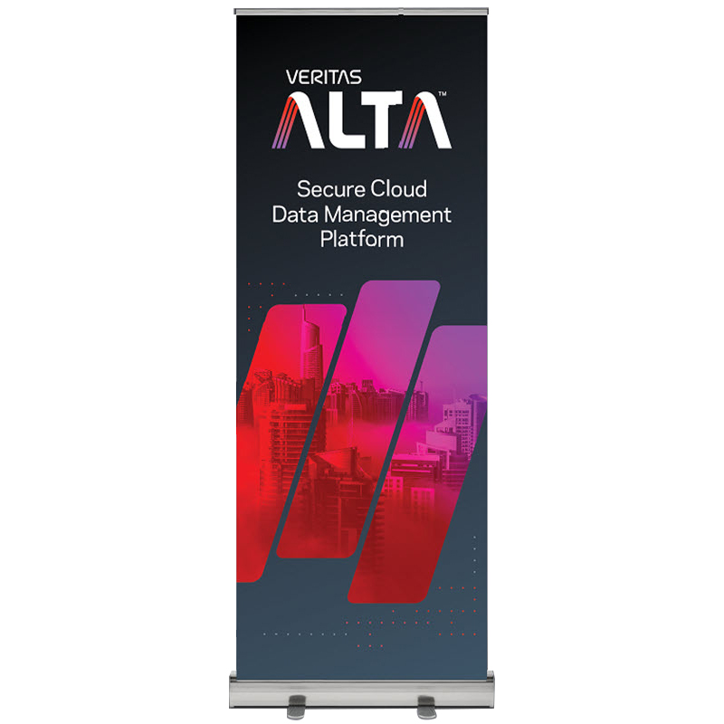 Retractable Banner- Veritas Alta Secure Cloud Data Management Platform- Version 2 (Factory Direct)