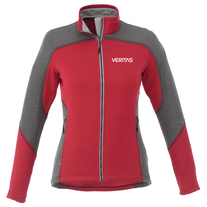 Yosemite Ladies Knit Jacket- Red/Grey (Factory Direct)