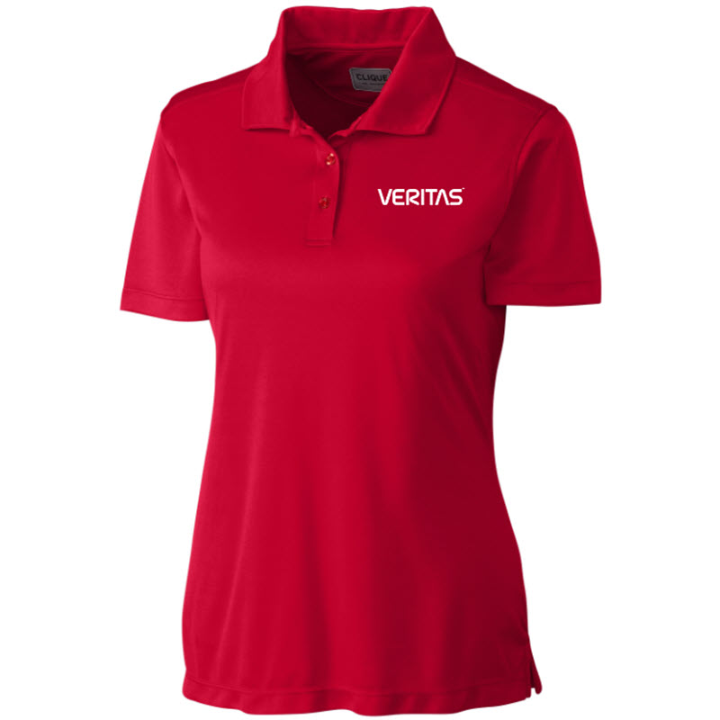 Ladies Tech Jersey Polo-Red (Factory Direct)