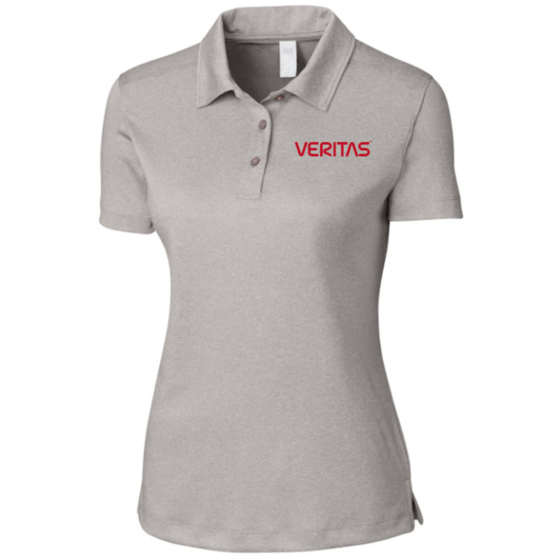 Ladies Heathered Active Polo-Light Grey Heather (Factory Direct)