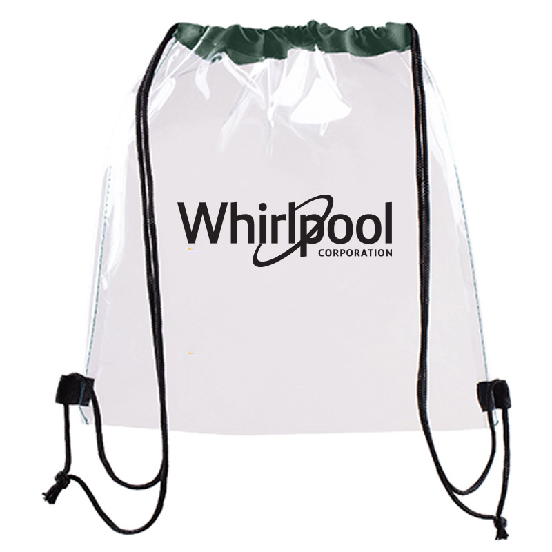 Clear Waterproof Stadium Drawstring Backpack