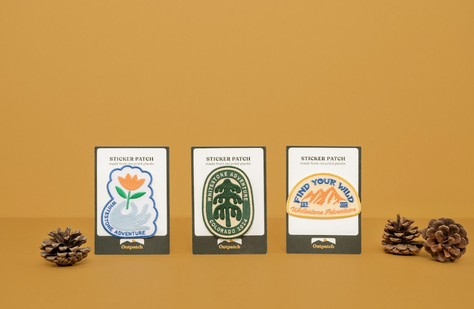 Set of 3 Custom Embroidered Stick-On Patches