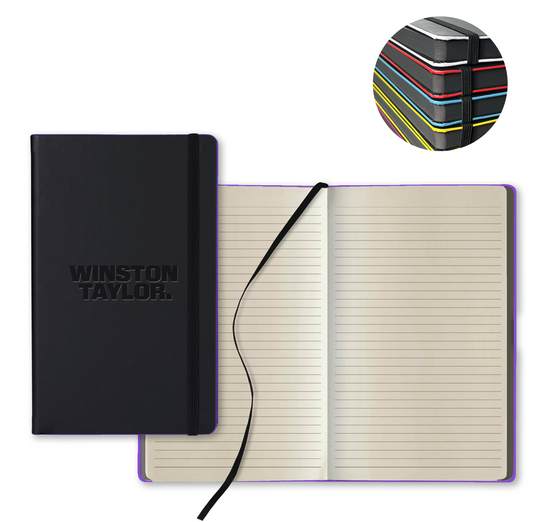 Black Laser Medio Lined Ivory Page Journal