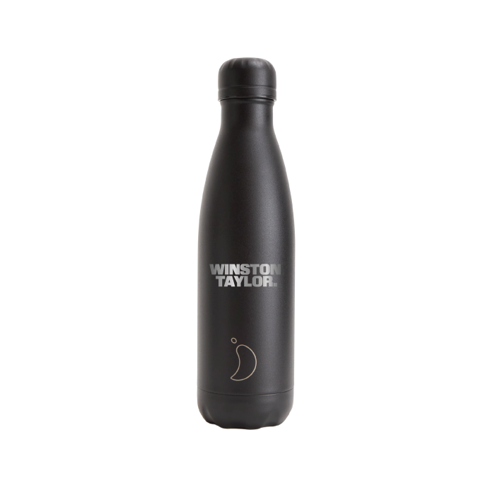 Chilly's Monochrome Black Water Bottle