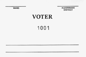 Voter Number Pads/Tally Slips 1001-1250