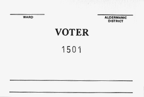 Voter Number Pads/Tally Slips 1501-1750