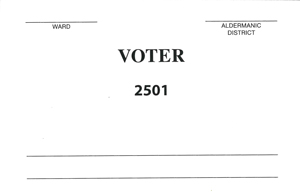 Voter Number Pads/Tally Slips 2501-2750