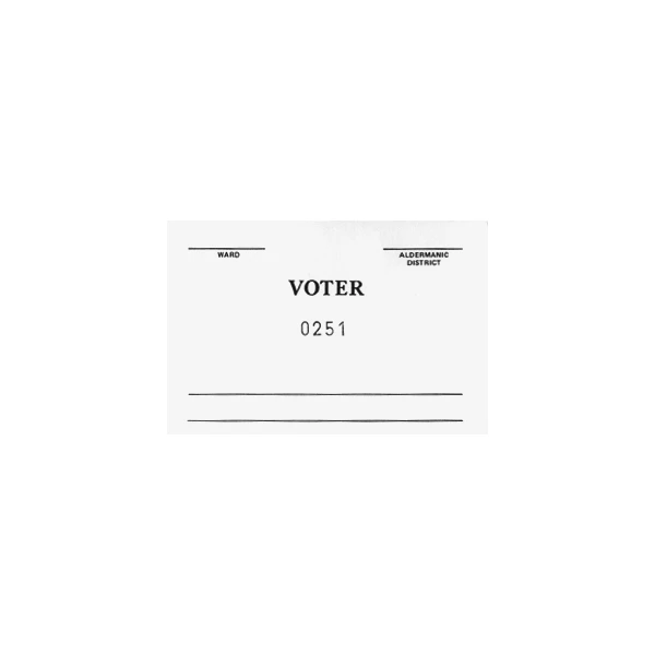 Voter Number Pads/Tally Slips 251-500
