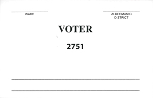 Voter Number Pads/Tally Slips 2751-3000