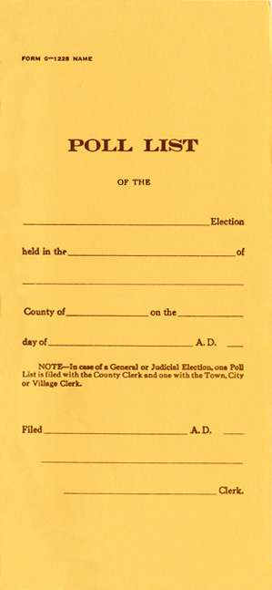 6-1225  Poll List Book- 1225 Names