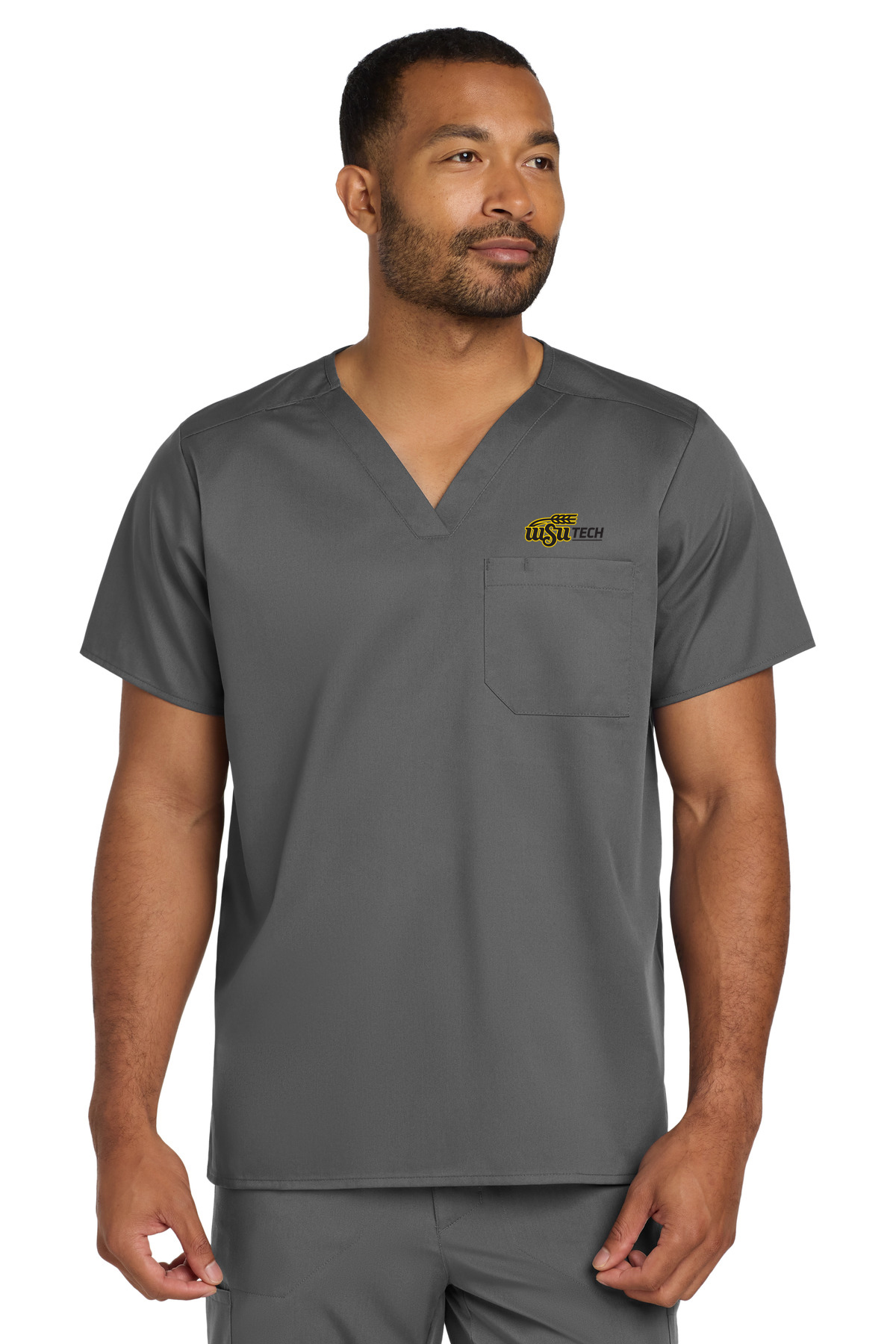 Wink Unisex WorkFlex Chest Pocket V-Neck Top WW3160