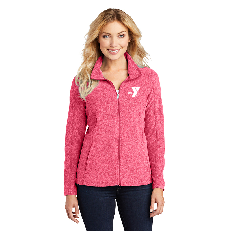 Y Ladies' Heathered Microfleece Jacket