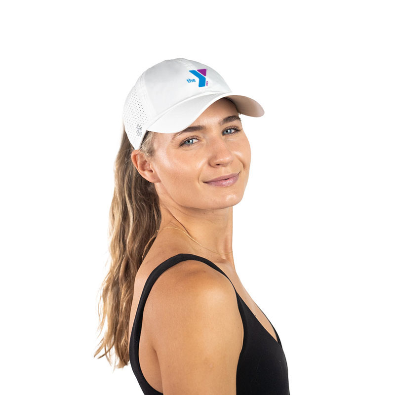 Women's White X Backless Cap